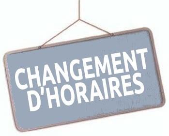 changement horaires