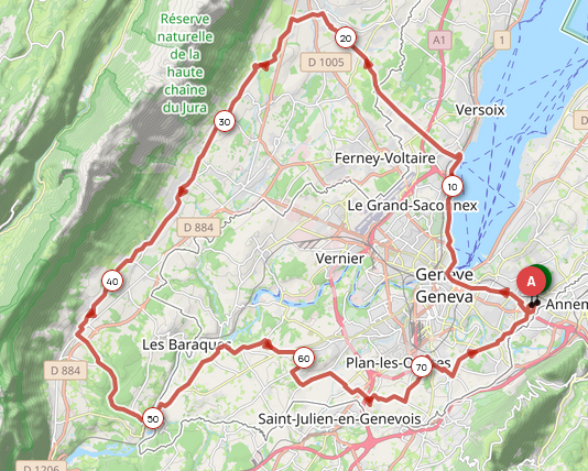 Au pied du Jura (parcours légèrement modifié)