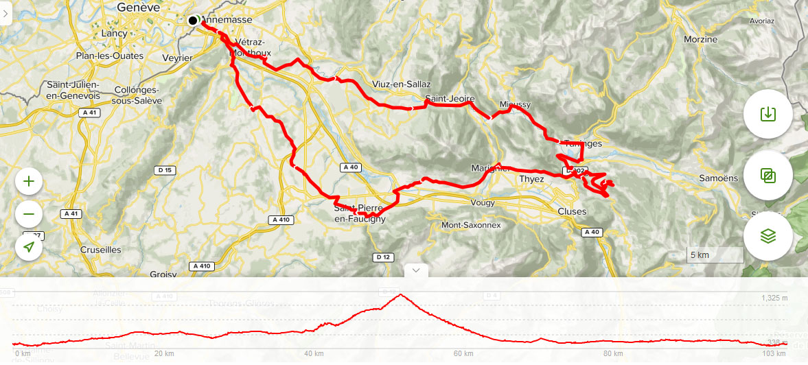 Boucles autour de Châtillon et Weekend Aix-les-Bains (50ans du CTC)