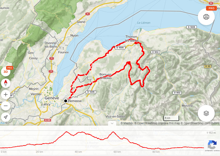 Sortie à la carte et repas du club au Port d'Anthy-sur-Léman (variante longue)